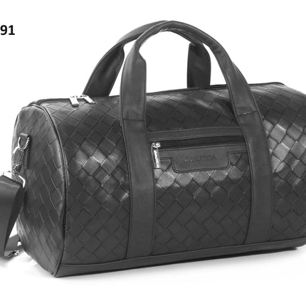 Nautica Intrecciato Leatherette Unisex Duffel Bag-xpressionsstyle
