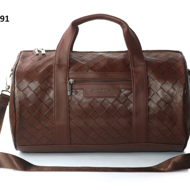 Nautica Intrecciato Leatherette Unisex Duffel Bag-xpressionsstyle