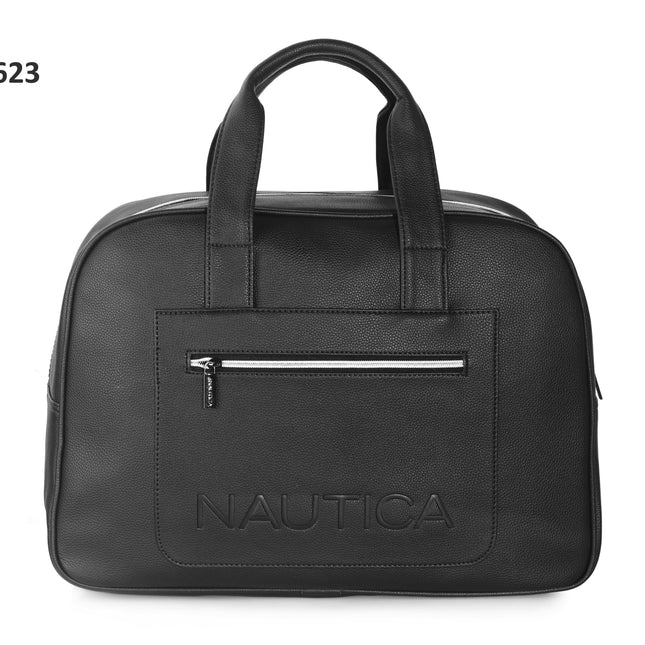 Nautica Zip Closure Leatherette Unisex Duffel Bag-xpressionsstyle