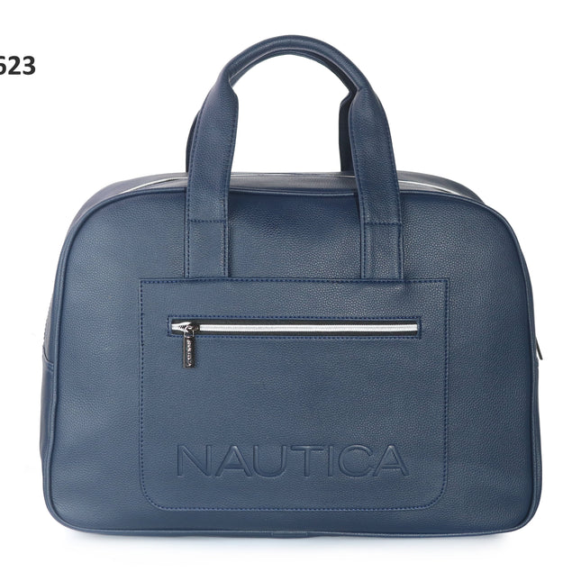 Nautica Zip Closure Leatherette Unisex Duffel Bag-xpressionsstyle