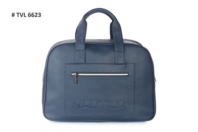 Nautica Zip Closure Leatherette Unisex Duffel Bag-xpressionsstyle