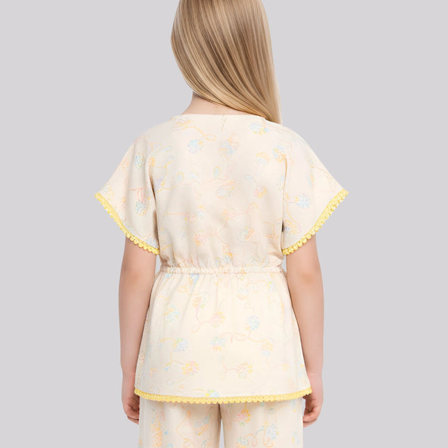 Girl's All Over Printed Kaftan Top – image 2