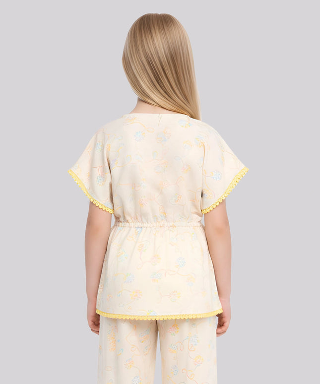 Girl's All Over Printed Kaftan Top – image 2