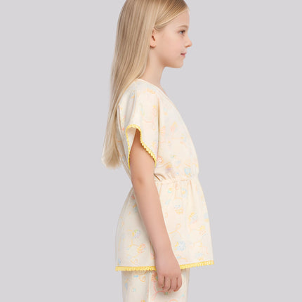 Girl's All Over Printed Kaftan Top – image 3