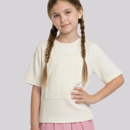 Girl's Casual Waffle Tee