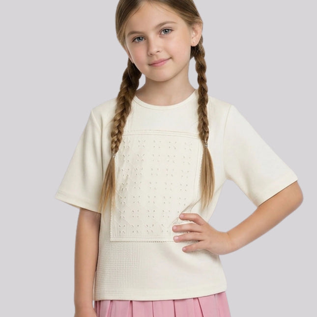 Girl's Casual Waffle Tee