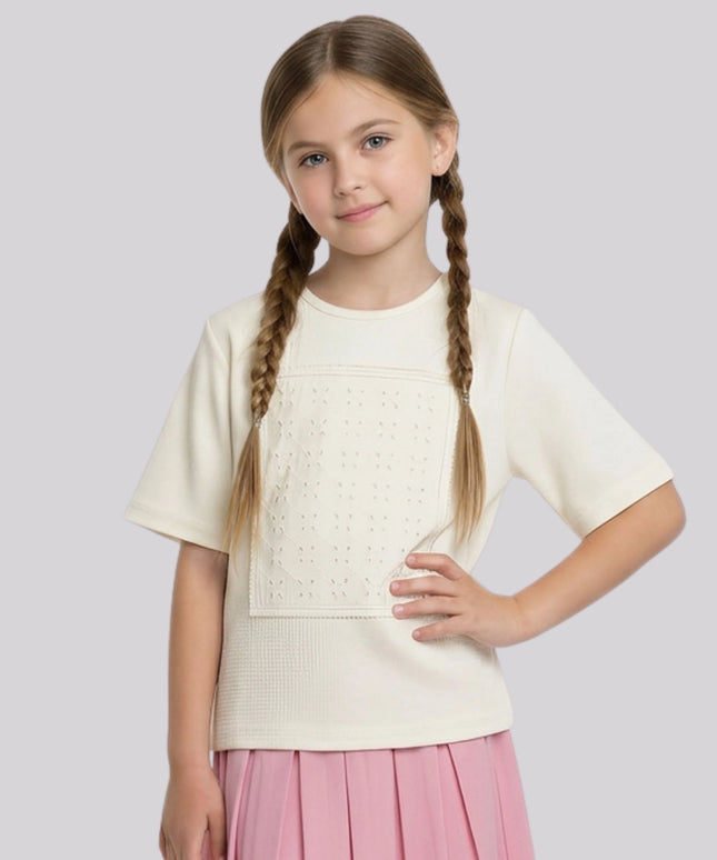 Girl's Casual Waffle Tee