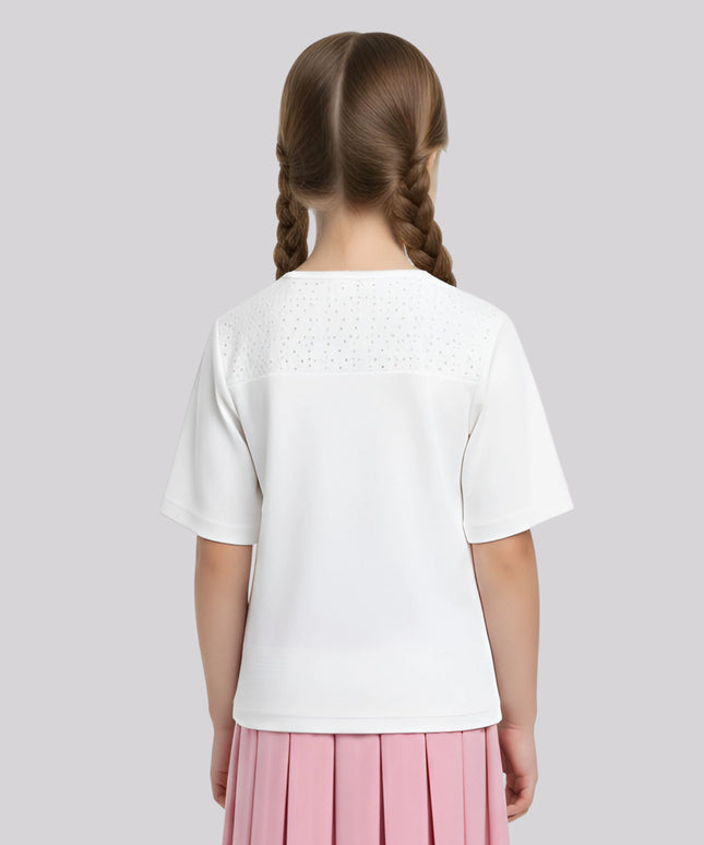 Girl's Casual Waffle Tee – image 2