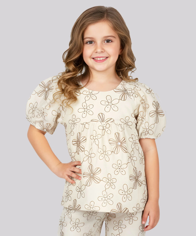 Girl's All Over Embroidered Top