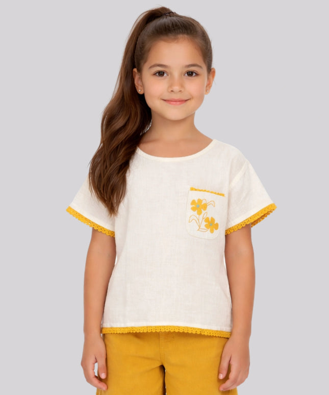 Girl's Casual Up-Down Hem Top