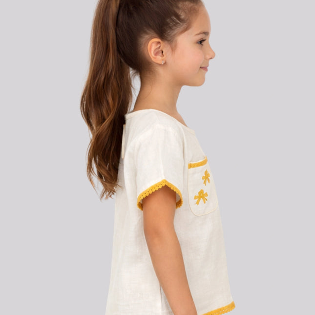Girl's Casual Up-Down Hem Top – image 2