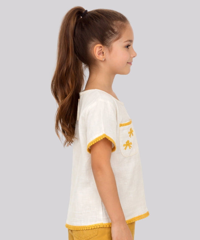 Girl's Casual Up-Down Hem Top – image 2