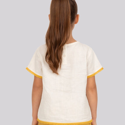 Girl's Casual Up-Down Hem Top – image 3