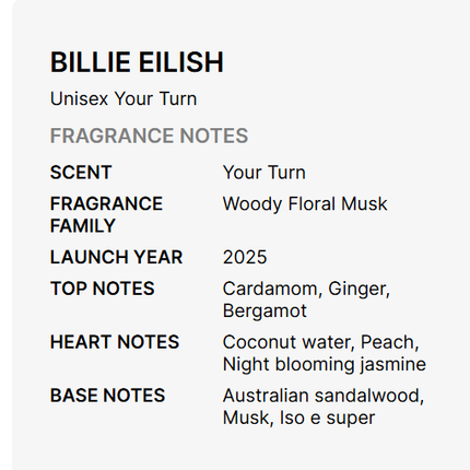 Billie Eilish Your Turn Eau de Parfum for Unisex 100ml