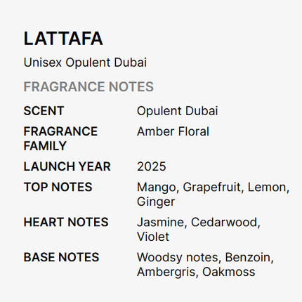 Lattafa Opulent Dubai Eau De Parfum for Unisex 100ml