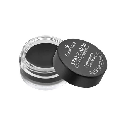 Essence Stay & Play Gel Eyeliner Pot 01 Black-xpressionsstyle
