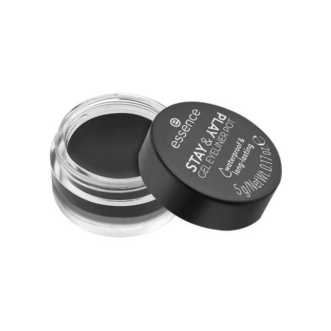 Essence Stay & Play Gel Eyeliner Pot 01 Black-xpressionsstyle