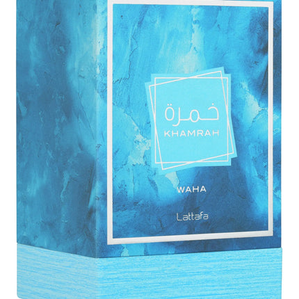 Khamrah Waha by Lattafa 100ml unisex perfume packaging