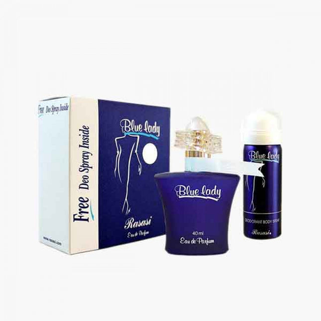 عطر رصاصي بلو ليدي للنساء او دي بارفان 40 مل + مزيل عرق 50 مل
