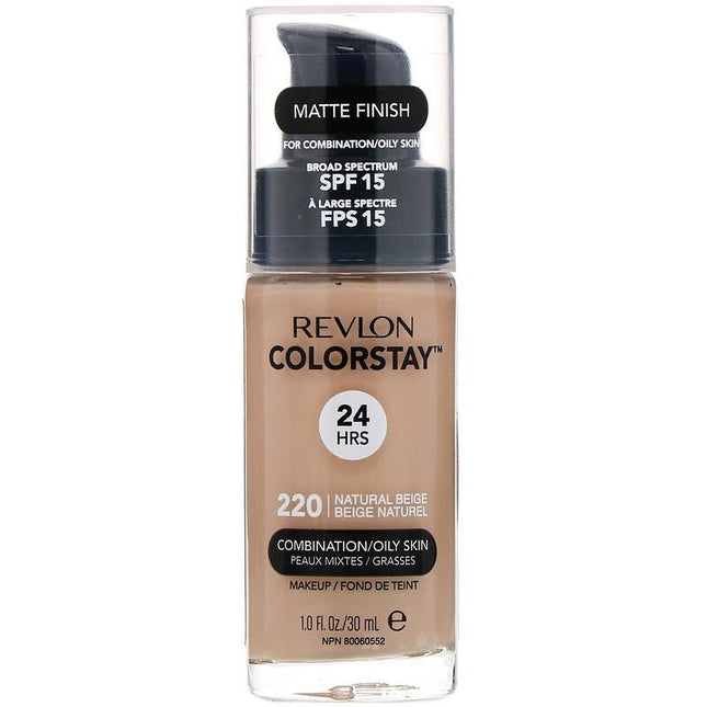 Revlon Colorstay makeup Combination/Oily Skin With Pump Natural Beige 220-Impulse Warehouse UAE