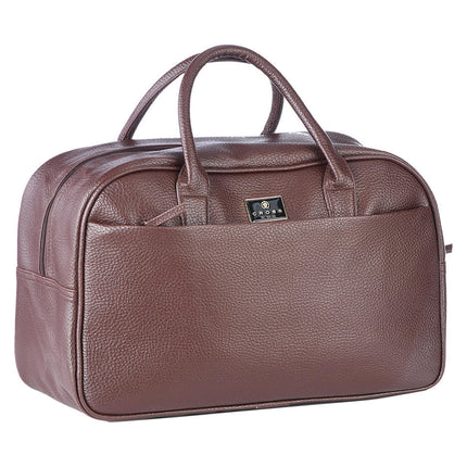 Cross Leather Men's Duffel Bag (Brown)-xpressionsstyle