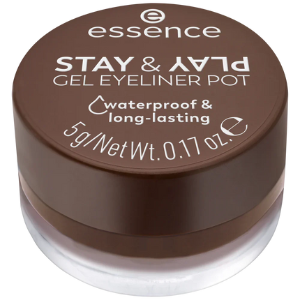 Essence Stay & Play Gel Eyeliner Pot 02 Brown-xpressionsstyle