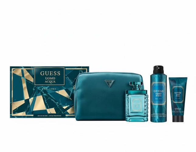 مجموعة هدايا GUESS Uomo Acqua EST. 1981 للرجال ماء تواليت 100 مل